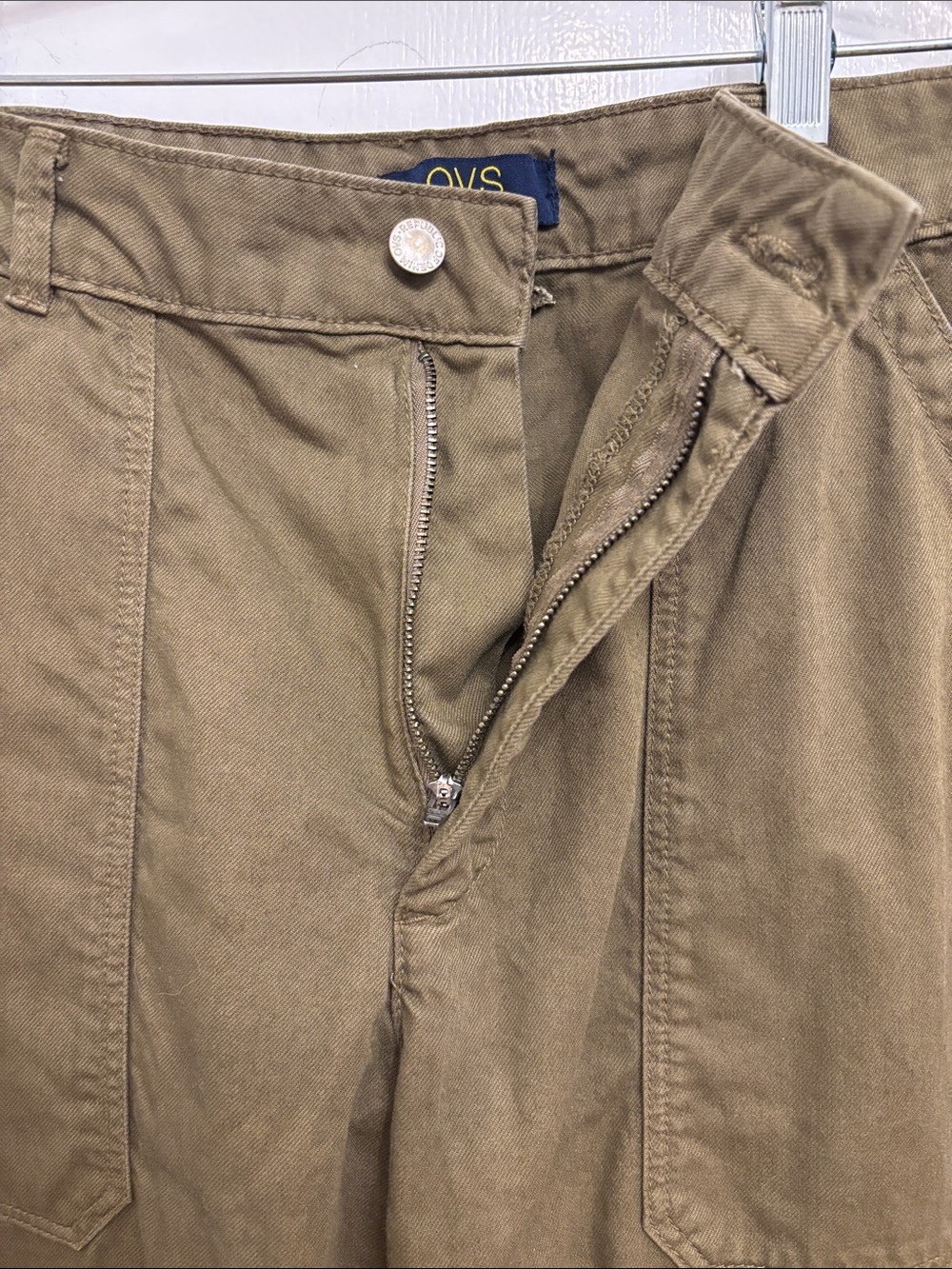 💐2 for $25 Straight-Leg Utility Jeans in Olive Green - Picture 2 of 7